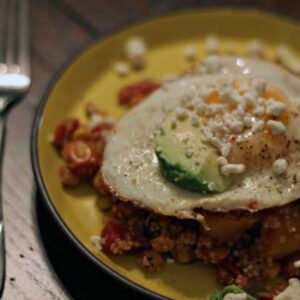 Mexican Quinoa with Fried Egg