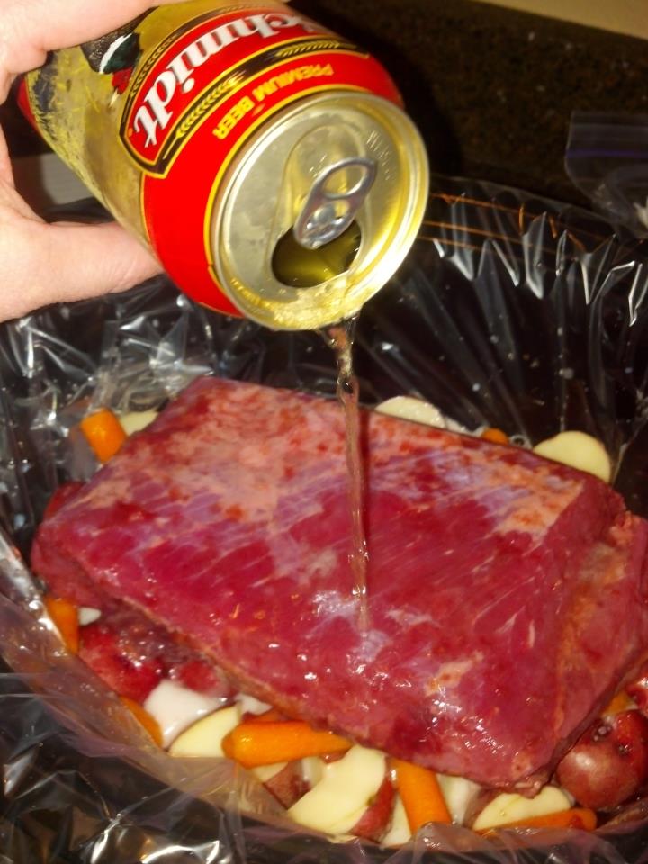 Crock Pot Corned Beef and Beer + Bacon Cabbage – Her View From Home