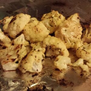 Roasted Cauliflower with Lemon, Garlic and Parsley