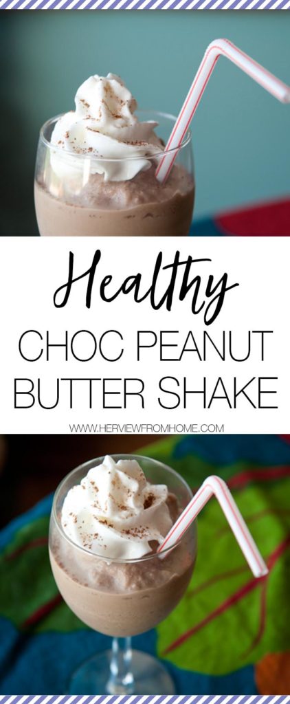 This is the most delicious shake recipe and it's healthy too! Who ever thought you could have a healthy chocolate recipe? The combo of chocolate and peanut butter is just amazing - good luck stopping at one! 
