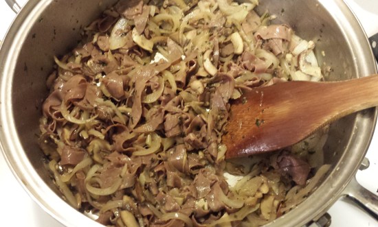 onions mushrooms and beef