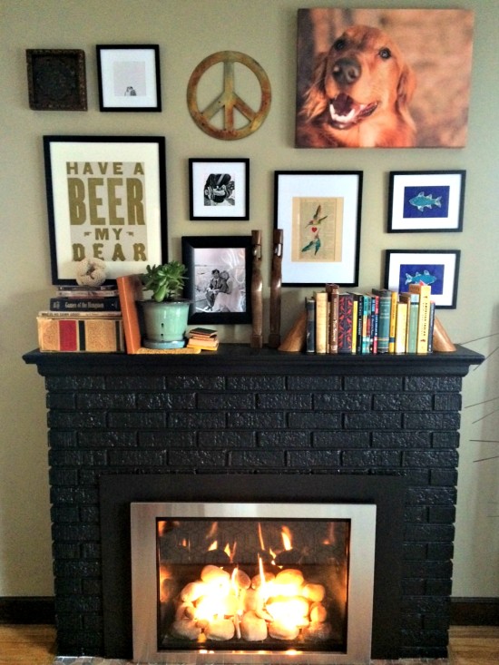 Fireplace Makeover - www.herviewfromhome.com