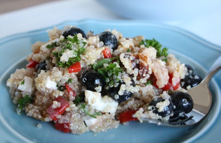 Patriotic Blueberry Quinoa Salad www.herviewfromhome.com