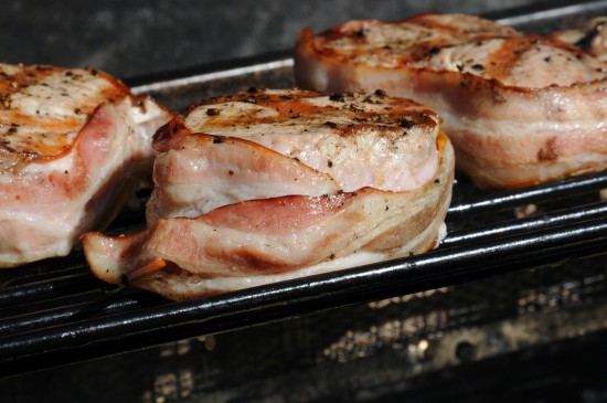 Bacon-Wrapped Pork Chops with Seasoned Butter www.herviewfromhome.com