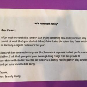 Mom/Teacher Responds To School’s Viral No Homework Policy