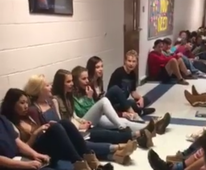 Students sing "Mary Did You Know" During Tornado Warning www.herviewfromhome.com