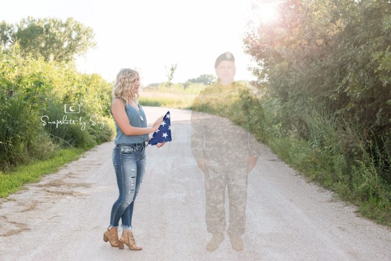 Photo from Snapshots by Suz of teen and fallen soldier dad