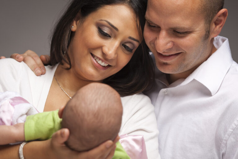 New parents with baby