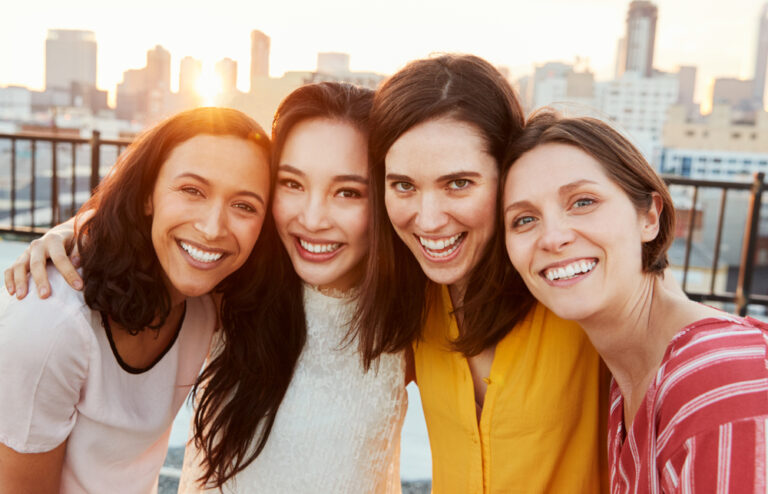 Group of smiling women