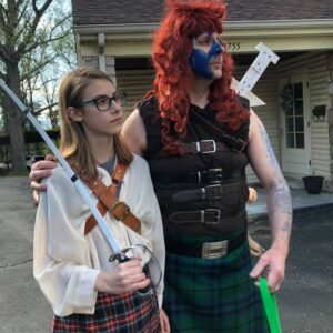 Father and Daughter Duo Dress Up to Bring Smiles to Neighbors in Quarantine