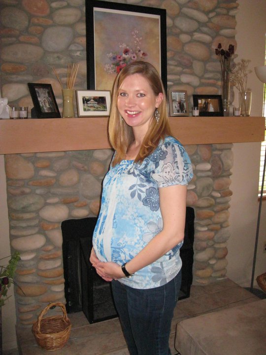 Pregnant woman, color photo