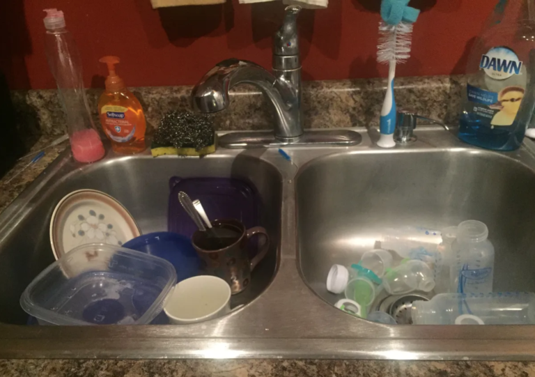 Dishes in sink
