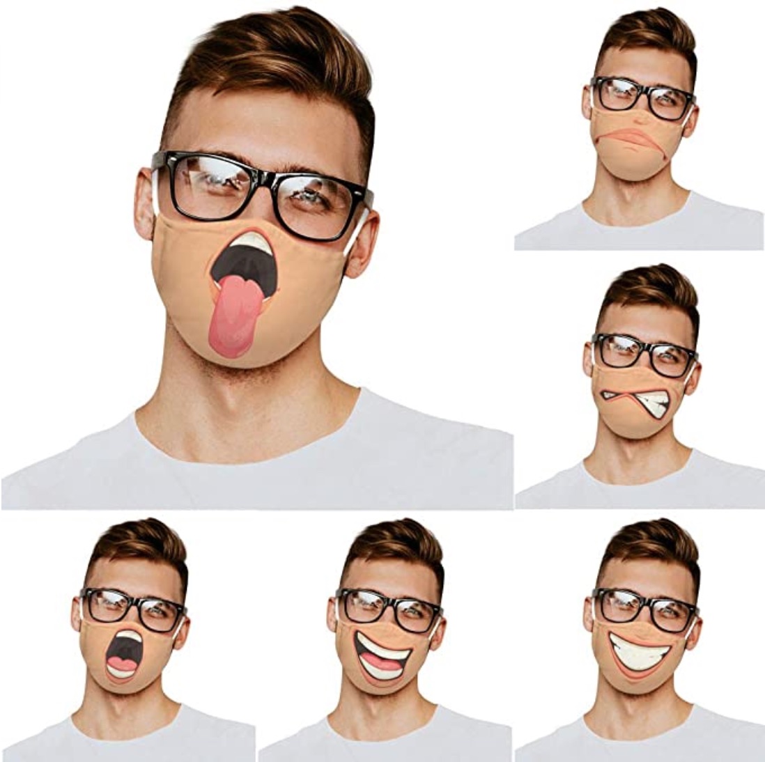 Emoji style face coverings