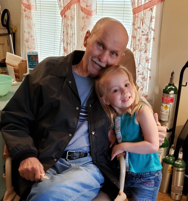 Grandpa and granddaughter