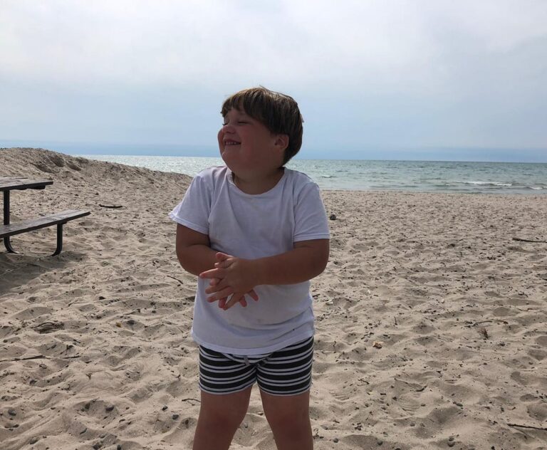 Little boy on beach
