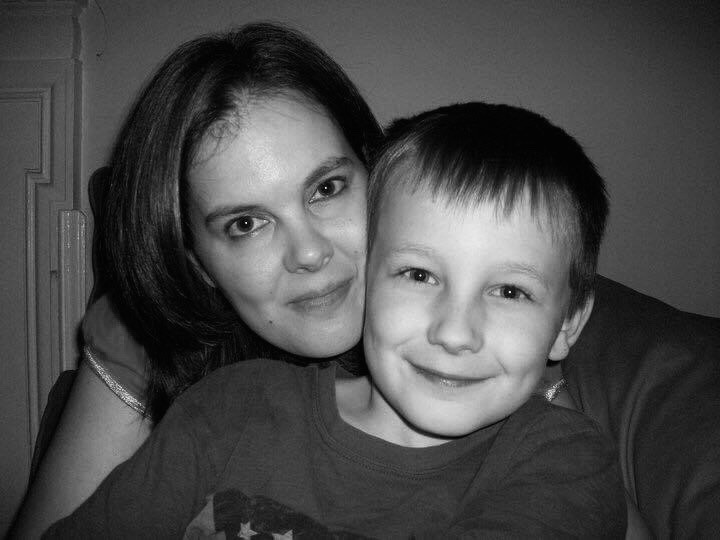 Little boy and mom