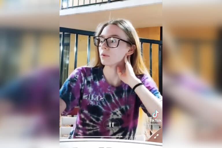 TikTok video of teen girl