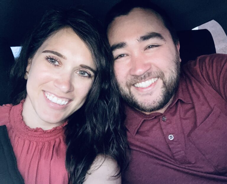 Husband and wife, selfie, color photo