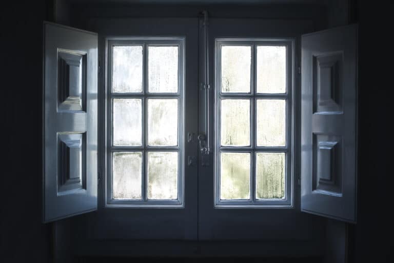 Window open with shutters