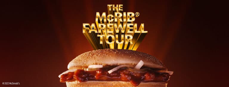 McDonald's Farewell Tour McRib sandwich