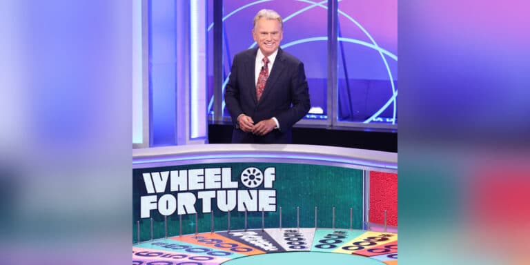 Pat Sajak on the set of Wheel of Fortune