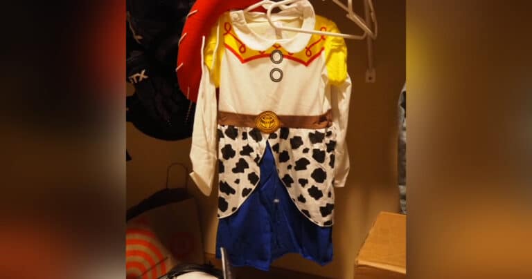 Little girls Toy Story Jessie costume, color photo