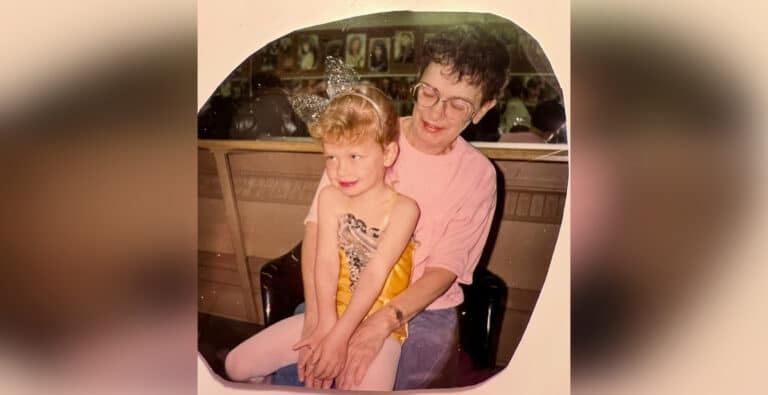 Photo of grandmother and granddaughter