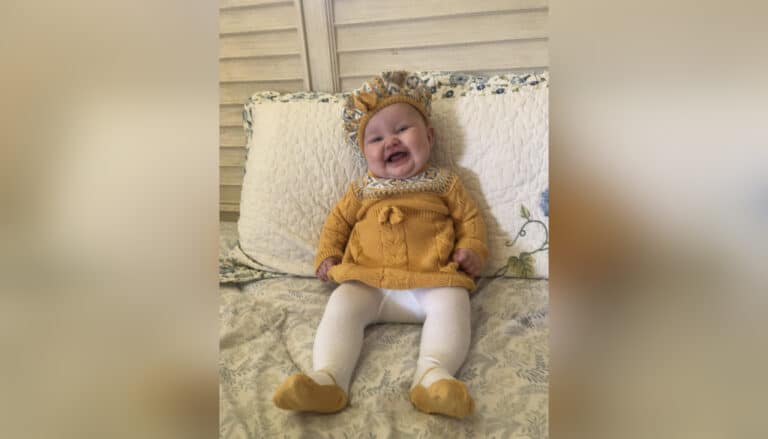 Baby smiling