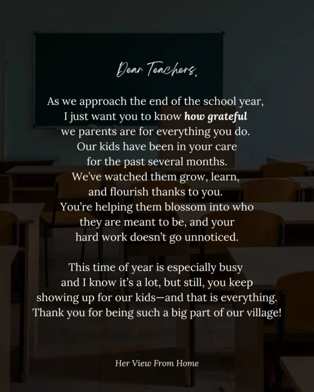 Dear teachers💕 We are so grateful for you!