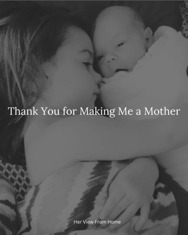 Thank you for opening my eyes.

Because of you, I get to see the world differently. Waking up on Christmas morning, watching snowflakes fall, baking cookies, running through sprinklers, blowing bubbles, and watching fireworks light up the summer sky. Because of you, these simple moments are suddenly more precious and more beautiful than ever before.

Comment “essay” and we’ll DM this one to you or head to the 🔗 in bio to read in full. 

Written by @elizabethannewiley