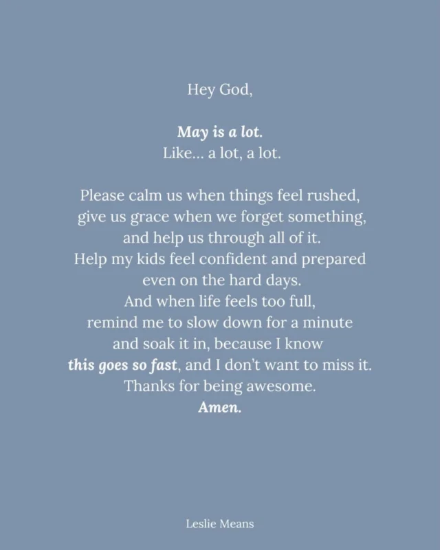 May is a lot and I don’t want to miss it🤍
✍️ @leslielmeans