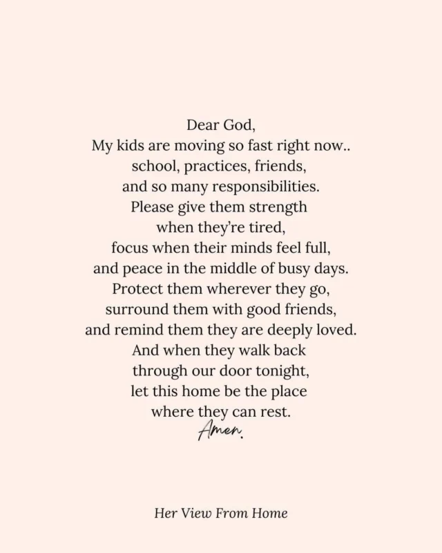 🤍 A prayer for this busy season